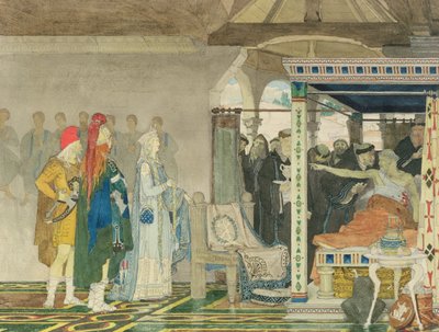 Fredegonda at the Deathbed of Praetextatus by Lawrence Alma Tadema